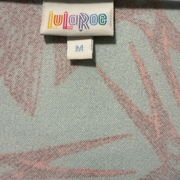 LuLaRoe Nicole Turquoise Swallows Dress Size Medium - Picture 2 of 4